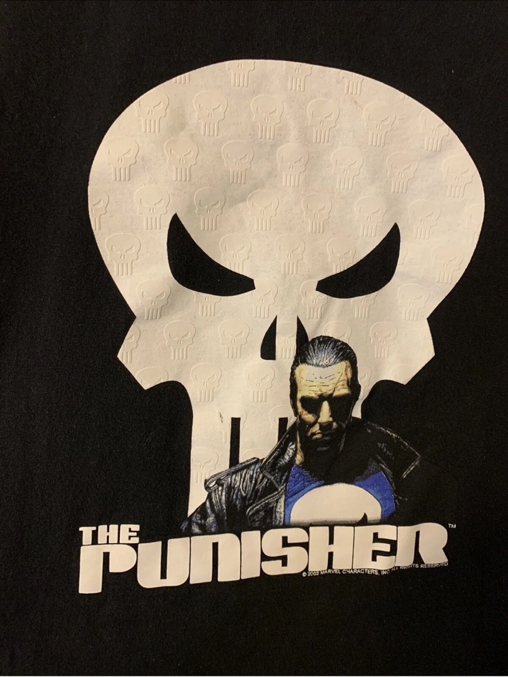 Vintage 2002 The Punisher Marvel Comics Shirt Mens Sz 2XL Black